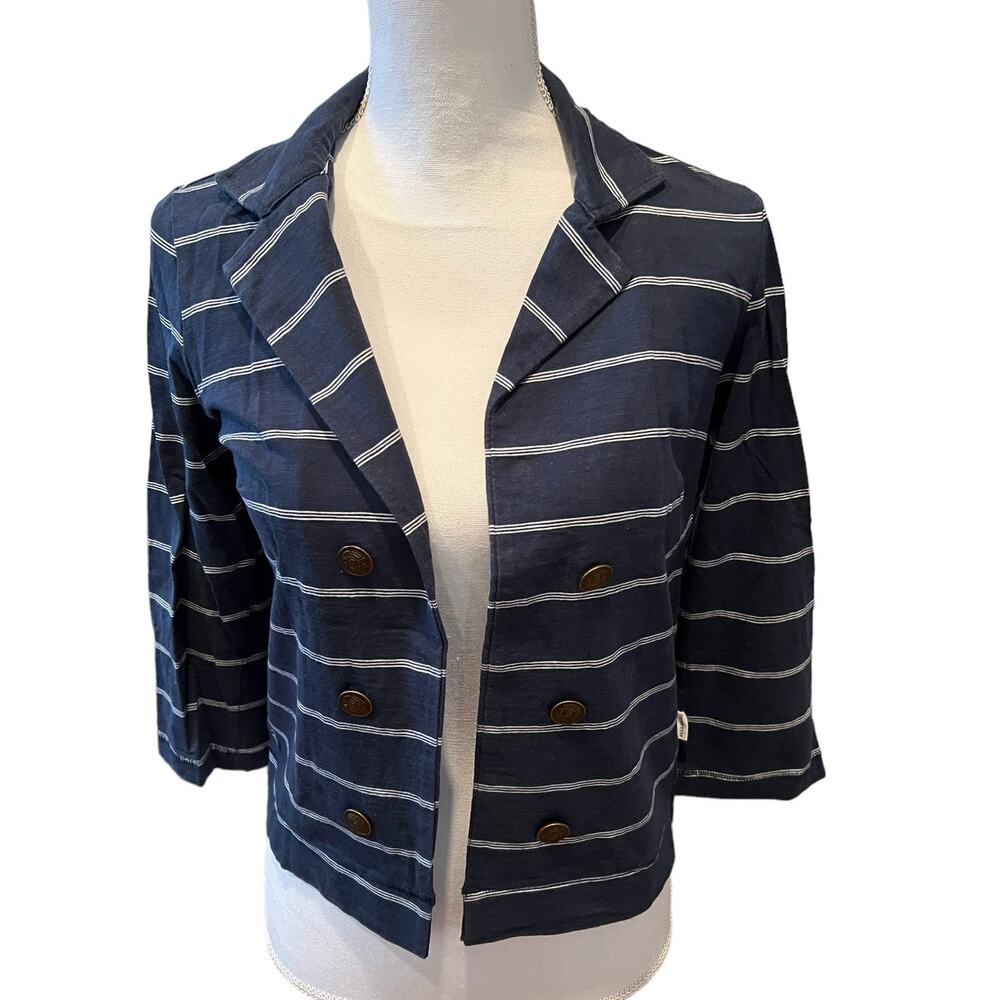 Billabong Casual Striped Blazer Jacket Blue